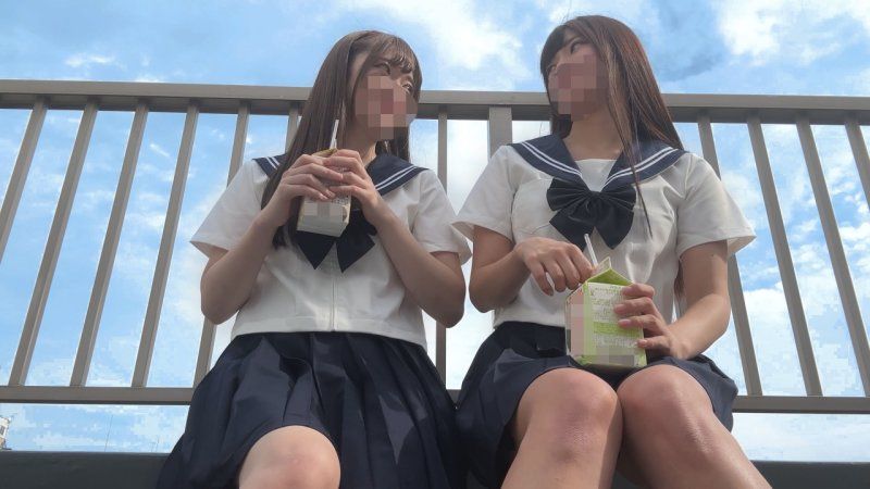 【第一次的影片】2名 萌神☆白嫩美女美衣醬＆黑髮長髮美巨乳雛醬　為了決定性的演出，被哈梅師的鬼殺神屌搞到白眼翻出意識飛揚的初中出小貓醬們【神回。附贈加量3】