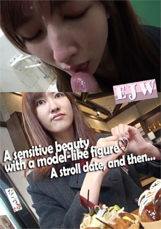 模特儿身材的敏感美女散步约会然后&